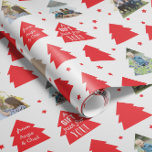 Little Christmas Trees Custom Photo Gift Wrap<br><div class="desc">Lots of little Christmas trees feel festive and show off your photographs with a happy gift message making this holiday wrapping paper one of a kind and something your friends and family will love receiving. 
Photography � Shanna Russell Photography,  San Antonio TX</div>