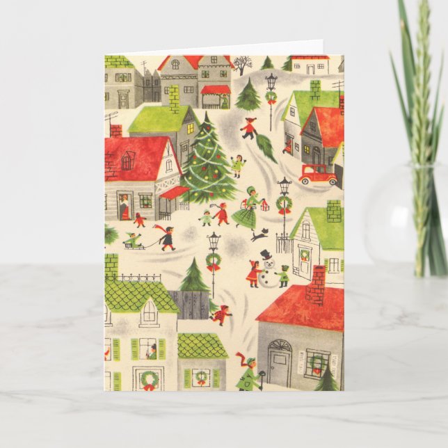 Little Christmas Village Holiday Card (Front)