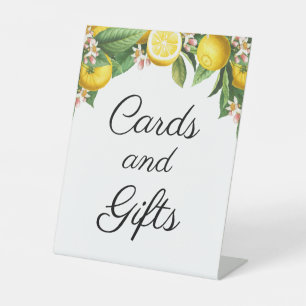 Little Citrus Baby Shower Cards Gifts Pedestal Sign