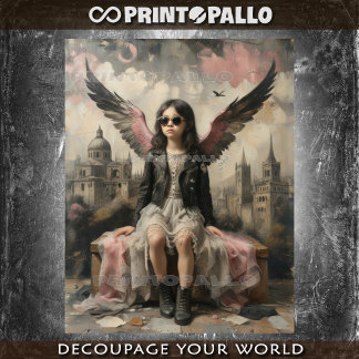 Little city angel child in Italy -  Tissue Paper