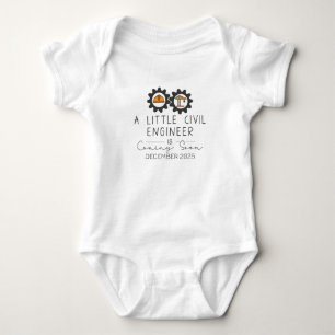 Little Civil Engineer is Coming Soon Engineer Baby Bodysuit