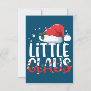 Little Claus Christmas Pyjamas Matching Family Xma RSVP Card