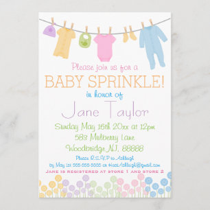 Little Clothes Baby Sprinkle Invitation