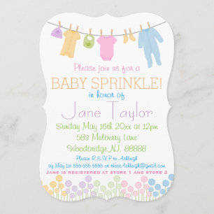 Little Clothes Baby Sprinkle Invitation