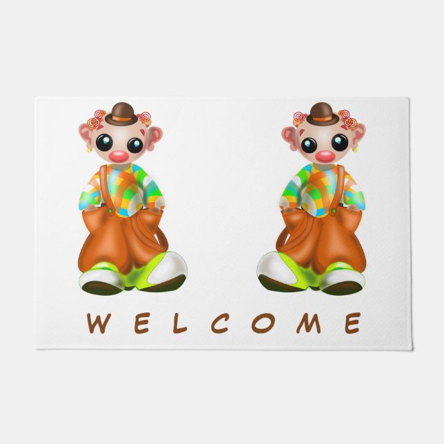 Little Clown Boy Doormat Welcome (Front)