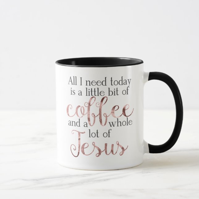 Little Coffee, Lot of Jesus Mug - Rose (Right)