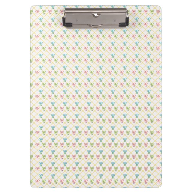 Little Colourful bows pattern  Clipboard (Front)