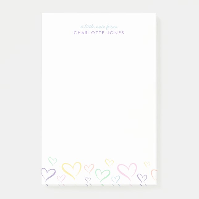 Little Colourful Heart with Kids Name Notes (Front)