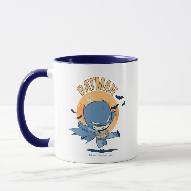 Little Comic Batman Flying Kick Mug (Left)
