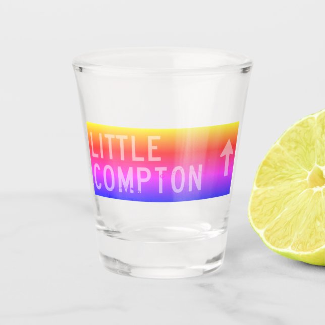 Little Compton, RI Rainbow Shot Glass (Front)