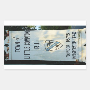 Little Compton, RI sign Rectangular Sticker