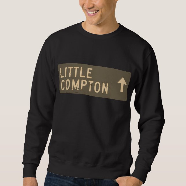 Little Compton, RI Vintage Street Sign Sweatshirt (Front)