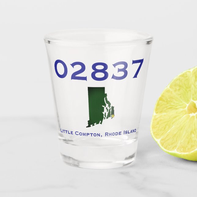 Little Compton, RI Zip Code - 02837 - Sakonnet, LC Shot Glass (Front)