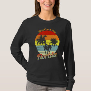 Little Conch Key Florida Retro Tropical Palm Trees T-Shirt