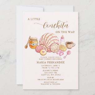 Little Concha On The Way Mexican Baby Shower Invitation