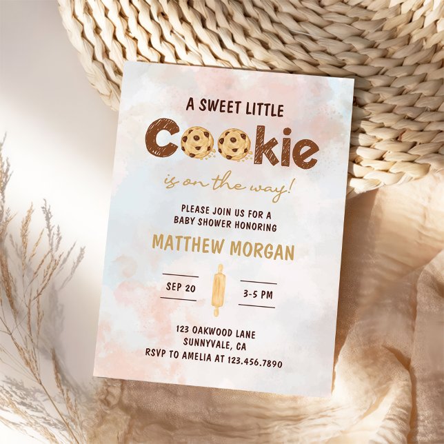 Little Cookie Boy Baby Shower Invitation (Creator Uploaded)
