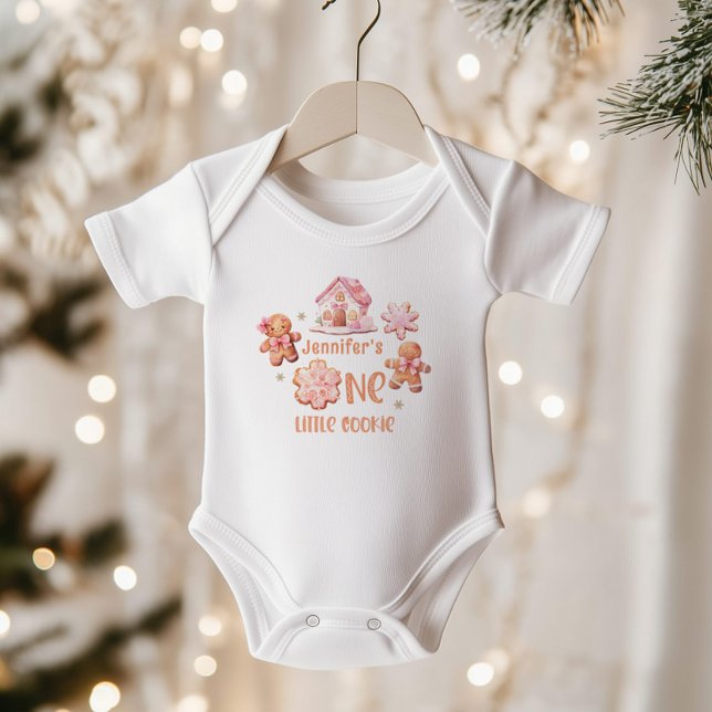 Little Cookie Christmas 1st Birthday Baby Bodysuit (Creator Uploaded)