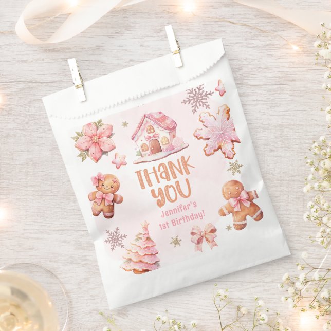 Little Cookie Christmas Birthday Thank you Favour Bags (Clipped)