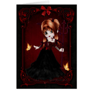 Little Cookie Devil Girl Design 3 Card