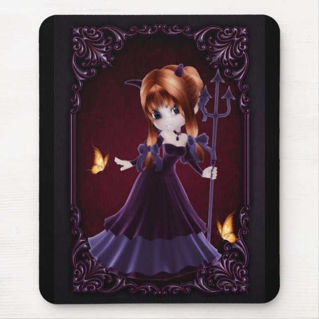Little Cookie Devil Girl Design 5 Mouse Pad (Front)