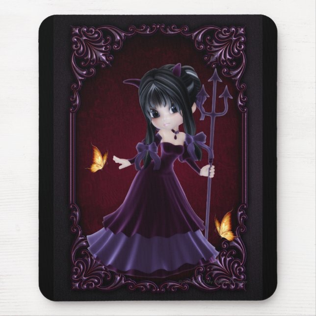 Little Cookie Devil Girl Design 6 Mousepad (Front)