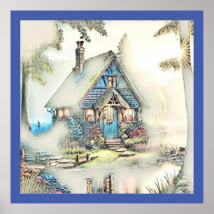 Little Cottage In The Woods - Enchanting Escape Poster