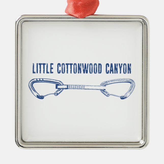Little Cottonwood Canyon Climbing Quickdraw Metal Tree Decoration (Front)