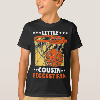 Little Cousin Biggest Fan With Bysketbyll For Cous T-Shirt
