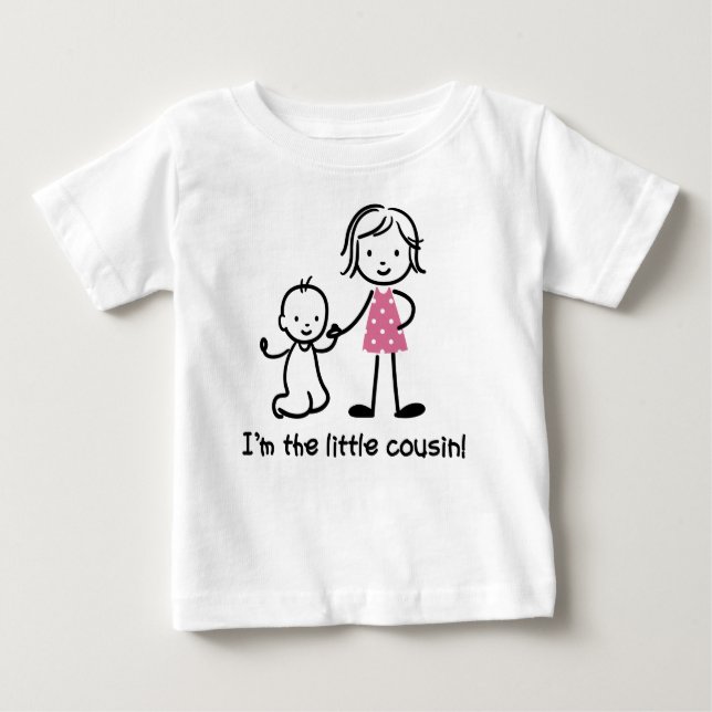 Little Cousin Stick Figure t-shirts (Front)