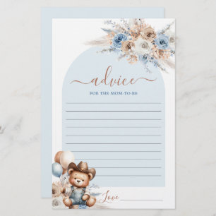 Little Cowboy Advice for the Mum To Be card