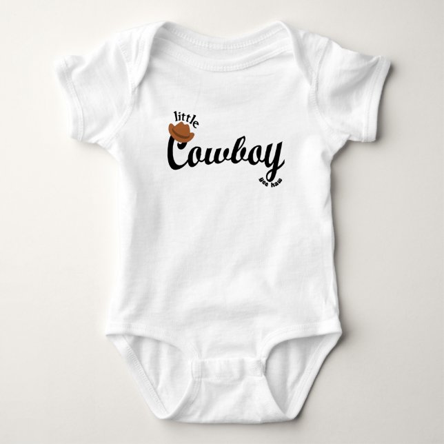 little Cowboy Baby Bodysuit (Front)