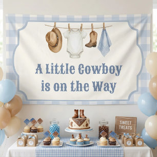 Little Cowboy Baby Shower Banner