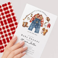 Little Cowboy Baby Shower Invitation