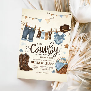 Little cowboy baby shower Invitation