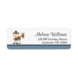 Little Cowboy Blue Polka Dots