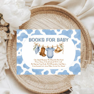 Little Cowboy Books for Baby Shower Enclosure Card