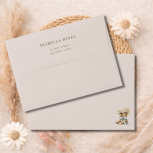 Little Cowboy Boots Bow Western Boy Baby Shower Envelope