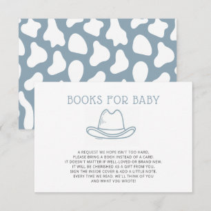 Little Cowboy Boy Baby Shower Book Request  Enclosure Card