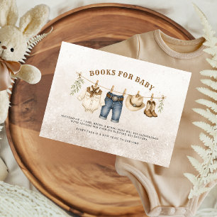 Little Cowboy Clothesline Books for Baby Enclosure Card