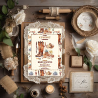 Little Cowboy Modern Western Rodeo Baby Shower