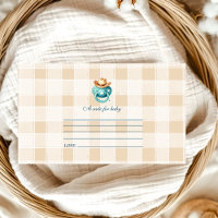 Little Cowboy Modern Western Rodeo Note for Baby