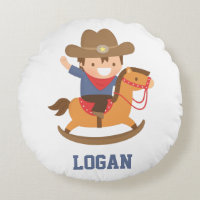Little Cowboy on Rocking Horse Boys Room Decor