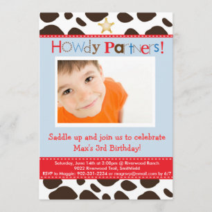 Little Cowboy Party Invitation