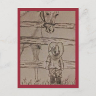 little cowboy postcard