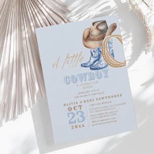 Little Cowboy Rodeo Baby Boy shower Invitation