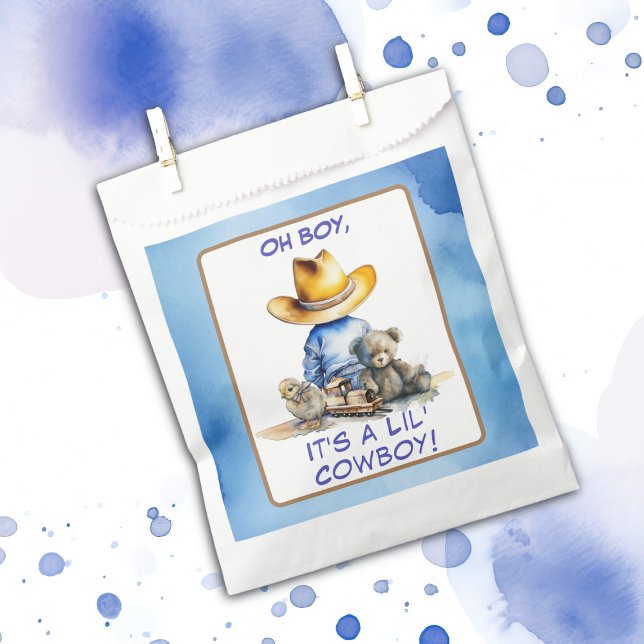 Little Cowboy Themed Baby Shower Favour Bags (Creator Uploaded)