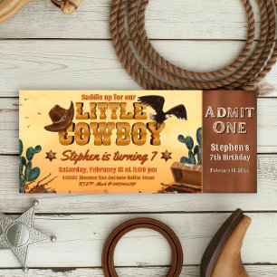 Little Cowboy Ticket Invitation