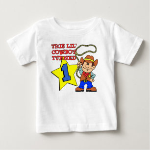 Little Cowboy Turned One Baby T-Shirt
