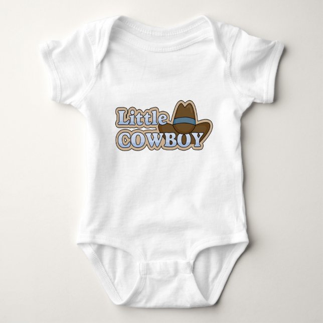 Little Cowboy W/Hat Baby Infant-Onies Shirt (Front)