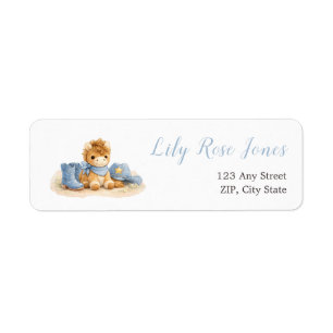 Little Cowboy Western Baby Shower Return Address